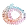 Transparent Painted Glass Beads Strands X1-DGLA-A034-T8mm-A19-5