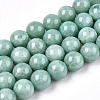 Natural Myanmar Jade/Burmese Jade Beads Strands X-G-T064-22-10mm-1