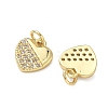 Brass Micro Pave Clear Cubic Zirconia Pendants KK-F930-09G-2