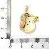 Christmas Brass Micro Pave Cubic Zirconia Pendants KK-K305-07D-01-3