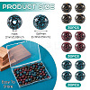 90Pcs 3Colors Opaque Acrylic Beads OACR-TA0002-57-4