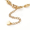 Brass Coffee Bean Chain Anklets for Women AJEW-AN00380-3
