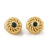 Brass Micro Pave Cubic Zirconia Beads ZIRC-P088-08G-4