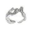 304 Stainless Steel Cuff Rings for Women LS-RJEW-M019-38P-3