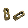 Tibetan Style Alloy Letter Slide Charms TIBEB-Q055-02AB-NR-1