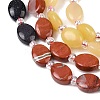Natural Red Jasper & Lemon Jade & Synthetic Goldstone & Blue Goldstone & Blue Lace Agate Beads Strands G-Z135-A05-5