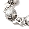 Non-Tarnish 304 Stainless Steel Flat Round Link Chain Bracelet BJEW-Q776-02A-02-2