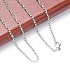 Tarnish Resistant 304 Stainless Steel Necklaces Unisex Rolo Chain Necklaces NJEW-507L-6-3