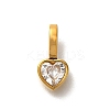 Ion Plating(IP) 304 Stainless Steel Rhinestone Pendants STAS-A104-10G-01-1