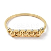 PVD Vacuum Plating Round Beaded 304 Stainless Steel Bangles BJEW-G700-08G-3