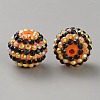 Halloween Theme Resin Rhinestone Beads RB-WH0003-08O-2
