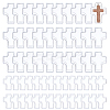 60Pcs 2 Styles Cross Shaped Portable Plastic Small Jewelry Storage Boxes with Lid AJEW-FH0006-76-7