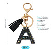 1Pc Resin Letter Keychains KEYC-TADJ0001-09A-3