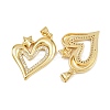 Brass Micro Pave Cubic Zirconia Pendants KK-C132-03I-G-2