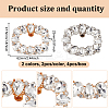 4Pcs 2 Colors Zinc Alloy Crystal Rhinestone Shoe Decoration FIND-GO0002-30-2