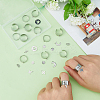 DIY Moon & Star & Lightning Stainless Steel Charms Cuff Ring Making Kit DIY-FI0001-01-3