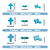 180Pcs 9 Styles Synthetic Turquoise Beads G-FI0001-22-2