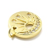 Rack Plating Brass Micro Pave Cubic Zirconia Pendants KK-D359-07G-2