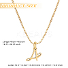 1pc Brass Chain & 304 Stainless Steel Letter Pendant Necklaces NJEW-LP0001-40A-G-2