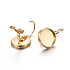 304 Stainless Steel Leverback Earring Settings STAS-F191-03G-10mm-5