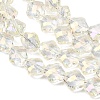 Electroplate Transparent Glass Beads Strands GL-CBA7A17-02A-05-2