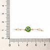 Handmade Evil Eye Lampwork with Glass Handmade Beaded Links Connectors KK-M266-09G-03-3