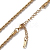 Ion Plating(IP) 304 Stainless Steel Rope Chain Necklace for Men Women NJEW-K245-023A-2