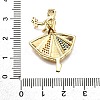Rack Plating Brass Micro Pave Cubic Zirconia Pendants KK-D343-14G-B-3
