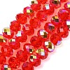 Electroplate Transparent Glass Beads Strands EGLA-A046-01C-01-1
