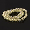 AB Color Plated Faceted Rondelle Electroplate Glass Beads Strands GLAA-A024D-AB15-2