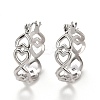 Hollow Heart 304 Stainless Steel Hoop Earrings for Women STAS-A057-11P-1