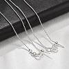 1mm Brass Ball Chain Adjustable Slider Necklaces KK-K398-28S-2