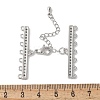 Brass Clear Cubic Zirconia Chain Extender LS-KK-F893-10P-3