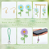 6Pcs 3 Colors Handmade Glass & Seed Beaded Pendants GLAA-FG0001-18-4