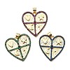 Brass with Cubic Zirconia Pendants KK-K341-01G-1