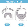 4 Bags 2 Styles Polyester Christmas Santa Claus Beard AJEW-CA0004-95-2