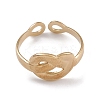 Ion Plating(IP) 304 Stainless Steel Cuff Rings RJEW-G285-78G-2
