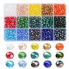 1200Pcs 15 Colors Electroplate Glass Beads Strands EGLA-YW0001-53-1