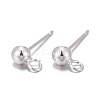 925 Sterling Silver Stud Earring Findings STER-S002-49-1
