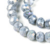 Anti-Tarnish Electroplate Rondelle Glass Beads Strands X-EGLA-T021-4mm-17-10-4