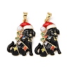 Brass Micro Pave Cubic Zirconia Pendants KK-F917-06G-1