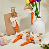 4Pcs Wooden Beaded Carrots for Easter Table Tiered Tray Decoration AJEW-FH0005-65A-4