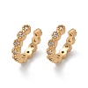 Golden Plated Brass Micro Pave Cubic Zirconia Cuff Earrings EJEW-L244-22B-4