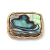 Natural Abalone Shell/Paua Shell Beads with Eco-Friendly Copper Wire X-PALLOY-JF00418-03-1