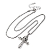 Tibetan Style Zinc Alloy Viking Pendant Necklaces NJEW-Z062-01AS-01-4