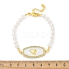 Brass Micro Pave Clear Cubic Zirconia Bracelets LS-BJEW-S158-04G-5