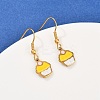 Ocean Series 304 Stainless Steel Enamel Dangle Earrings LS-EJEW-K017-01A-G-2
