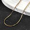 1.2MM 304 Stainless Steel Snake Chain Necklaces for Women Men STAS-V011-04B-G-2