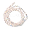 Transparent Electroplate Glass Beads Strands GLAA-K064-04A-AB02-2