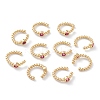 Brass Micro Pave Cubic Zirconia Cuff Earrings LS-EJEW-H109-01D-G-2